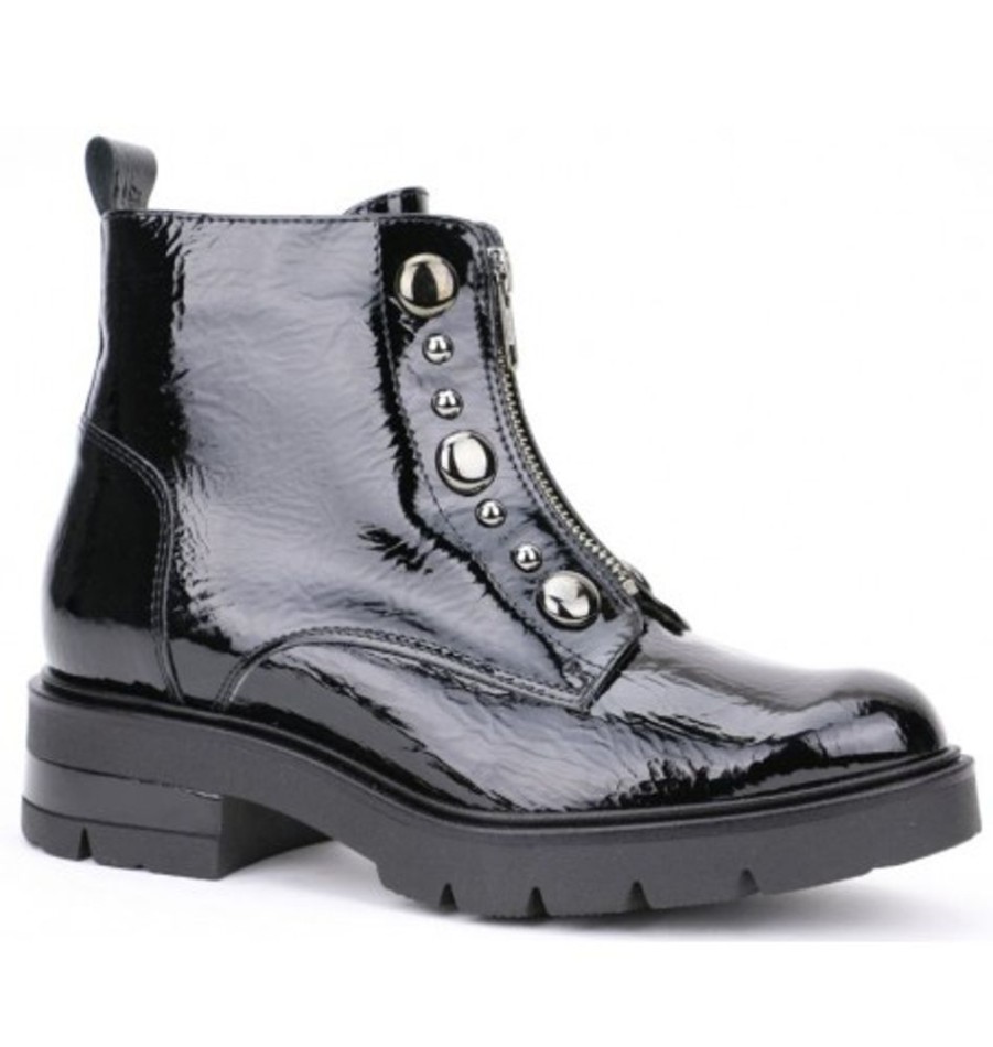 Women'S Shoes Shoesissime Fall Boots | Collections Bulle 283104 Black Varnish