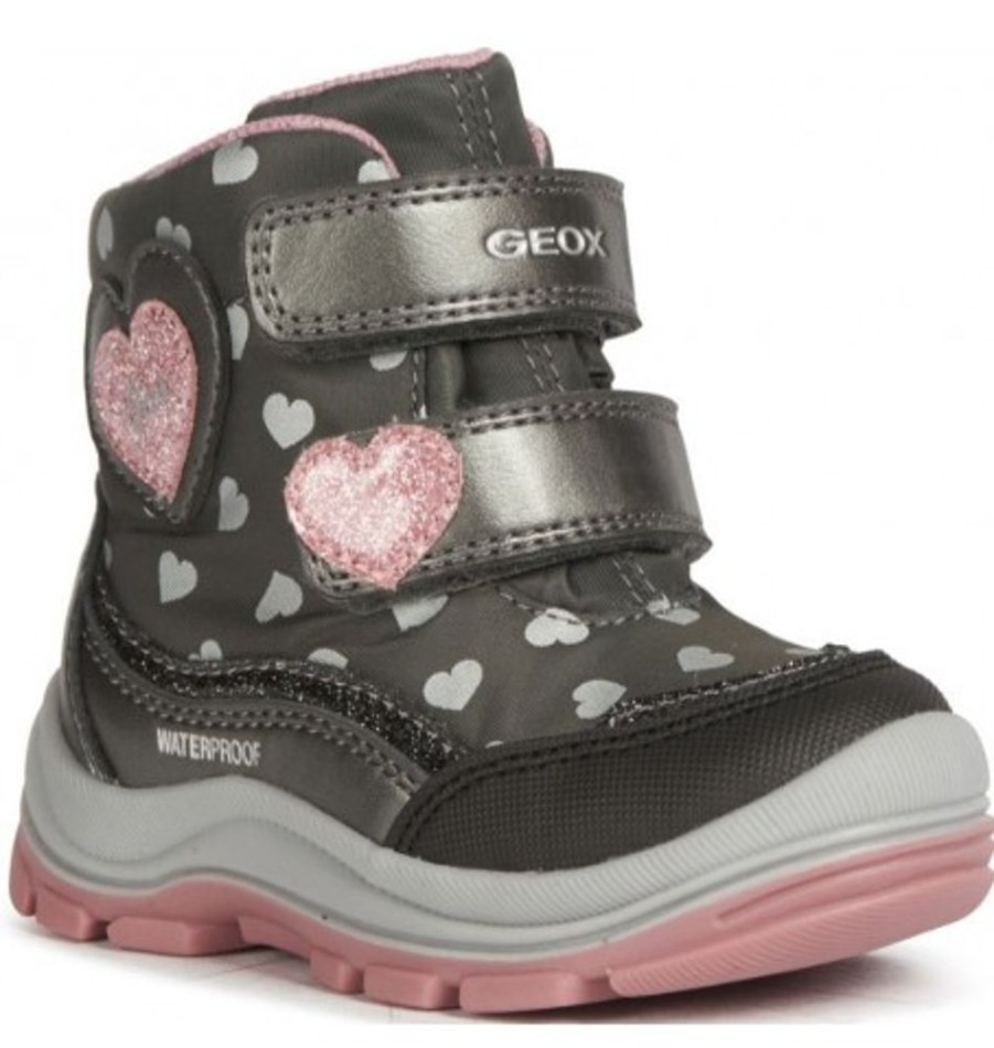 Kids Shoes Shoesissime Fall Boots | Geox Kuray-J94Alb-0Ce11-C0922 Black