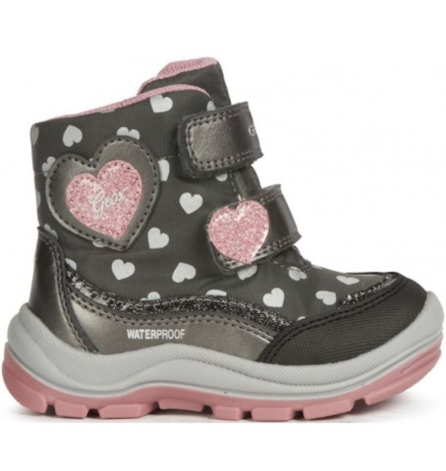 Kids Shoes Shoesissime Fall Boots | Geox Kuray-J94Alb-0Ce11-C0922 Black