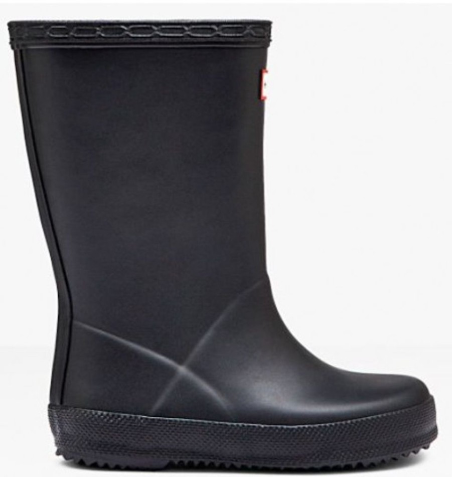 Kids Shoes Shoesissime Rain Boots | Hunter Kids First Classic Gloss Kft5094 Black Varnish