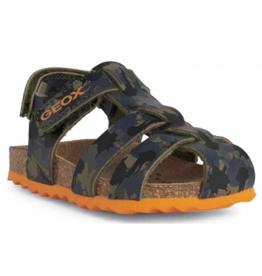 Kids Shoes Shoesissime Sandals | Geox S.Chalki B.B B252Qb Green Khaki