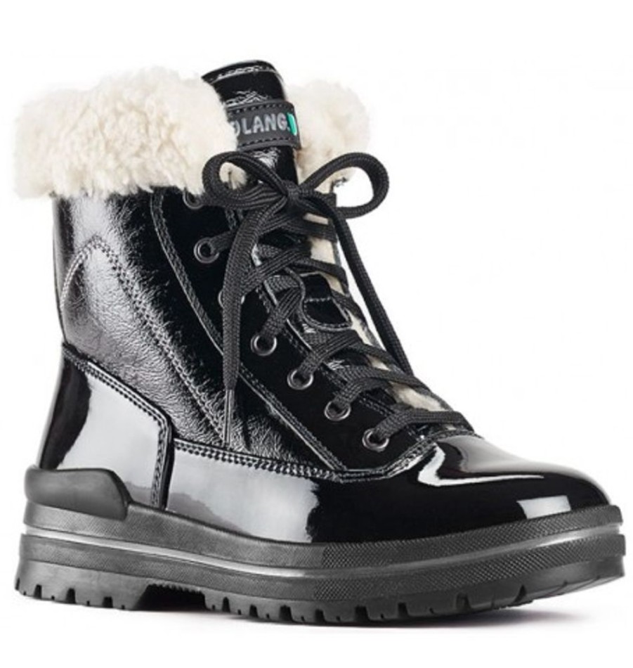 Women'S Shoes Shoesissime Winter Boots | Olang Rimini Black Varnish