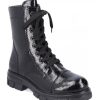 Women'S Shoes Shoesissime Fall Boots | Rieker Z9122-00 Black Varnish