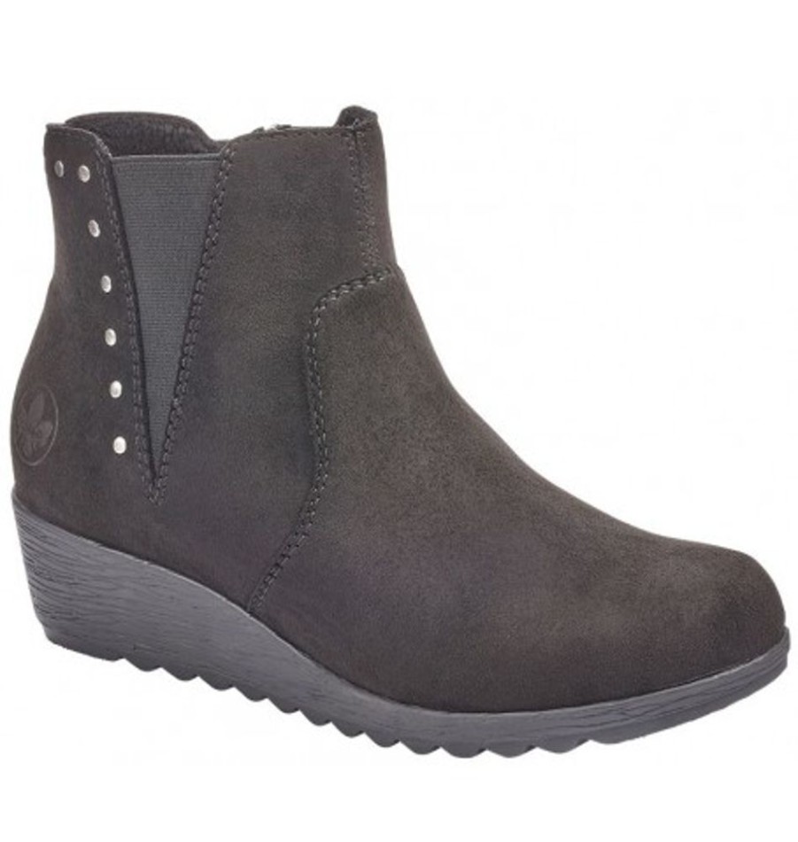 Women'S Shoes Shoesissime Fall Boots | Rieker X2460-00 Black