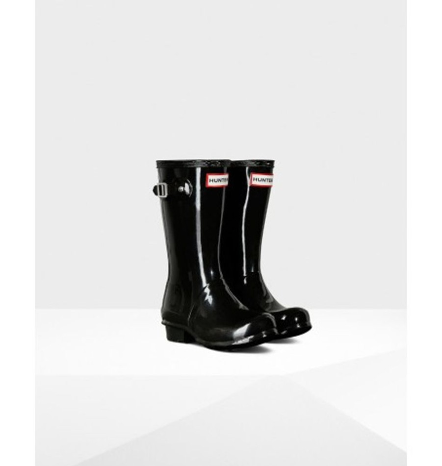 Kids Shoes Shoesissime Rain Boots | Hunter Original Kids Gloss Jft6000Rgl Black Varnish