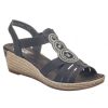 Women'S Shoes Shoesissime Sandals | Rieker 62459 Black