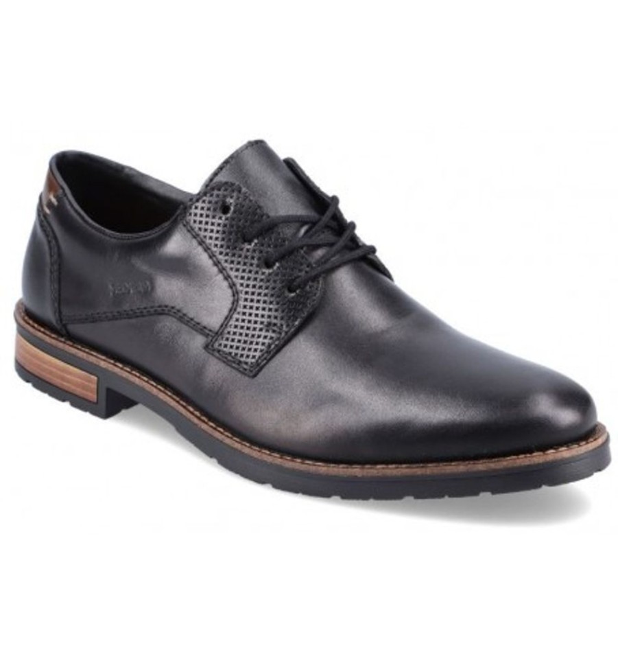 Men'S Shoes Shoesissime Dress Shoes With Laces | Rieker 14601-00 Black