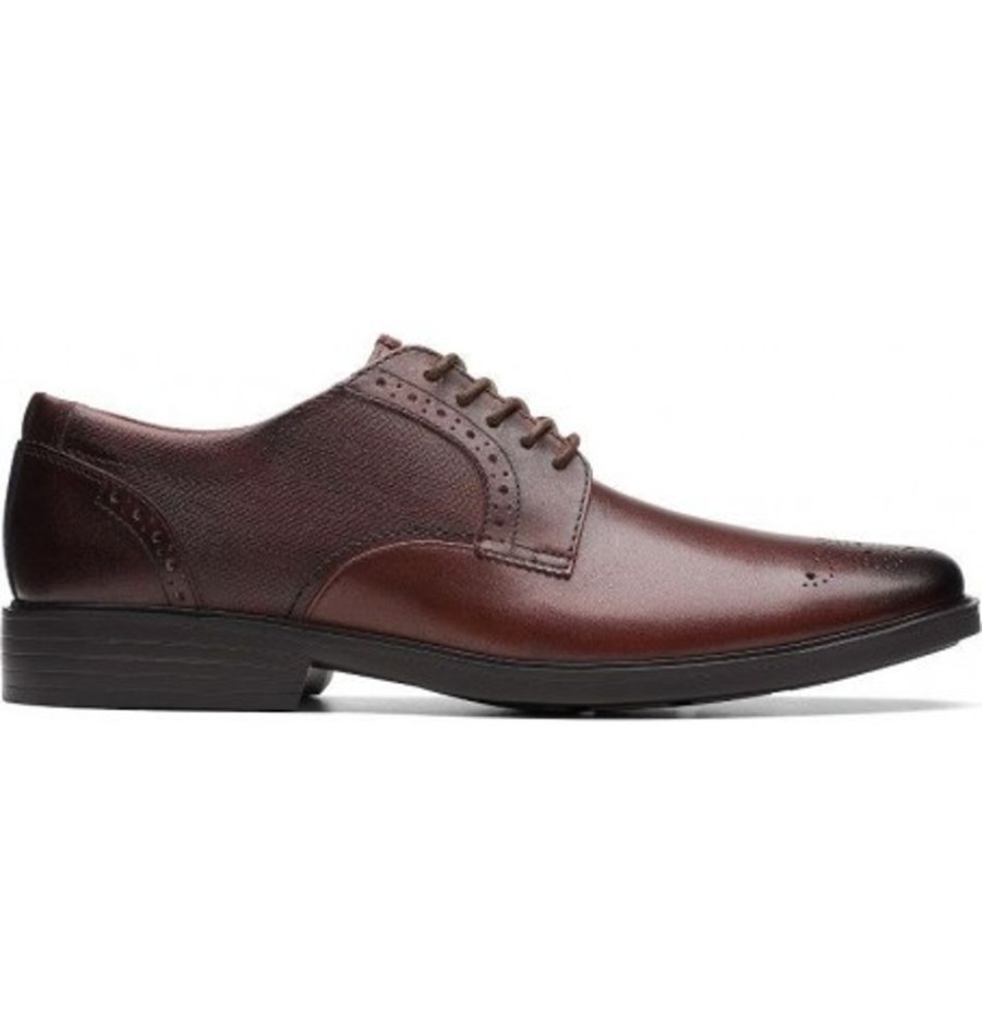 Men'S Shoes Shoesissime Dress Shoes With Laces | Clarks Clarkslite Tie 26176937 Brown