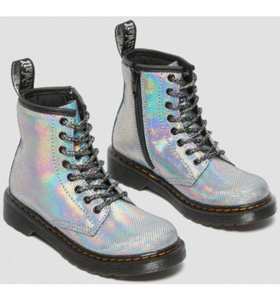 Kids Shoes Shoesissime Fall Boots | Dr. Martens 1460J 27235040 Silver Grey