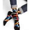 Accessories Shoesissime Men'S | Bleu Foret Cotton Socks Rings Pattern Black