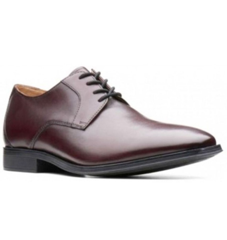 Men'S Shoes Shoesissime Dress Shoes With Laces | Clarks Gilman Lace 26136238 Burgundy