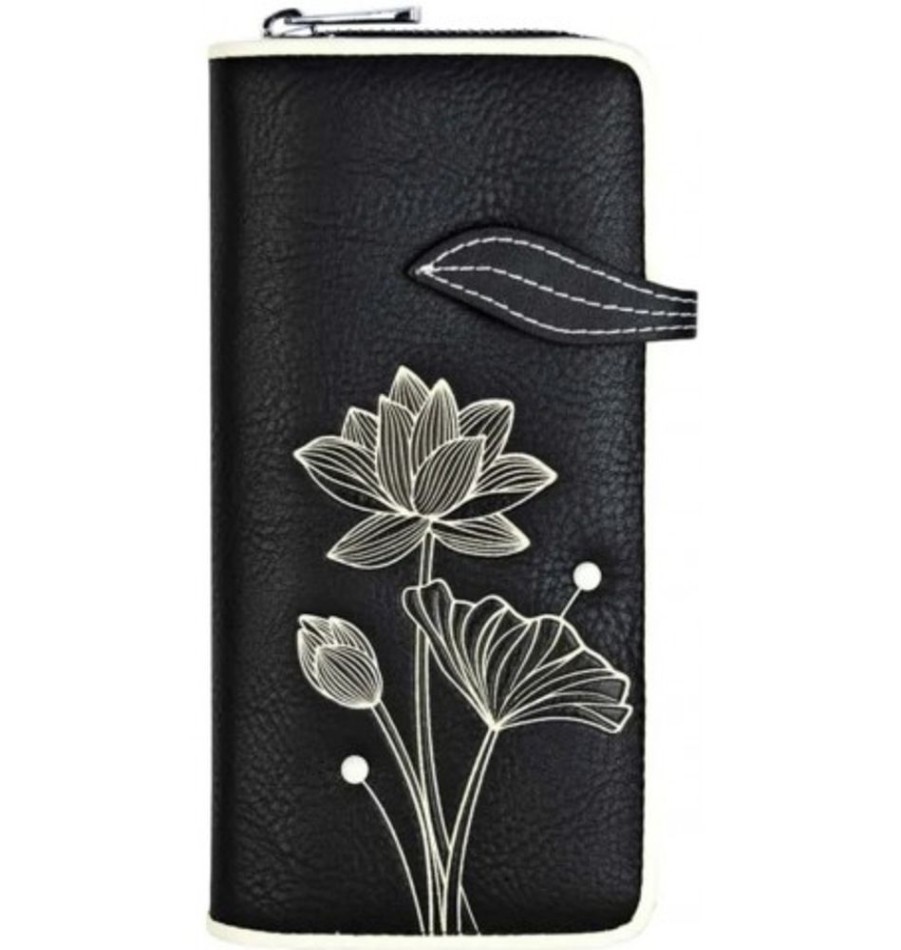 Accessories Shoesissime Wallets | Espe Hope Rfid Clutch Wallet Black