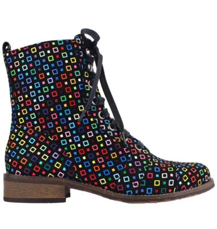 Women'S Shoes Shoesissime Fall Boots | Unity In Diversity Liberty Squares Multi