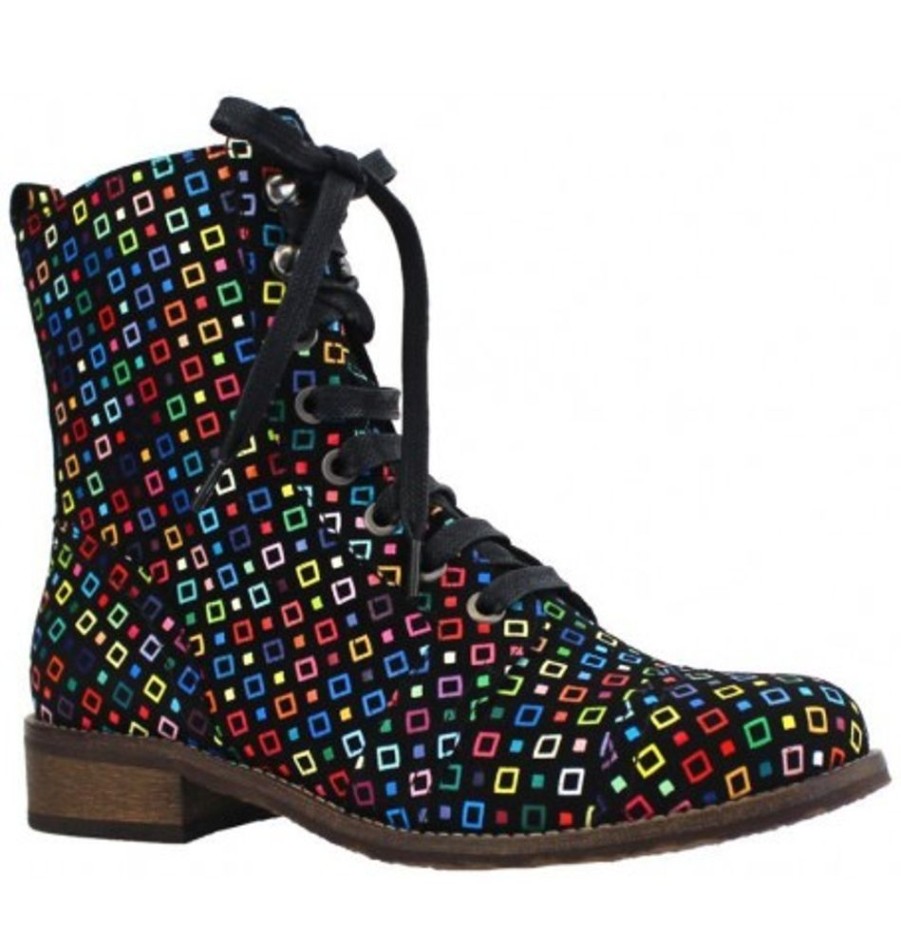 Women'S Shoes Shoesissime Fall Boots | Unity In Diversity Liberty Squares Multi