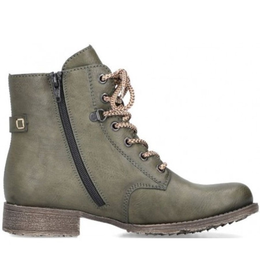 Women'S Shoes Shoesissime Fall Boots | Rieker 70848-54 Green Khaki