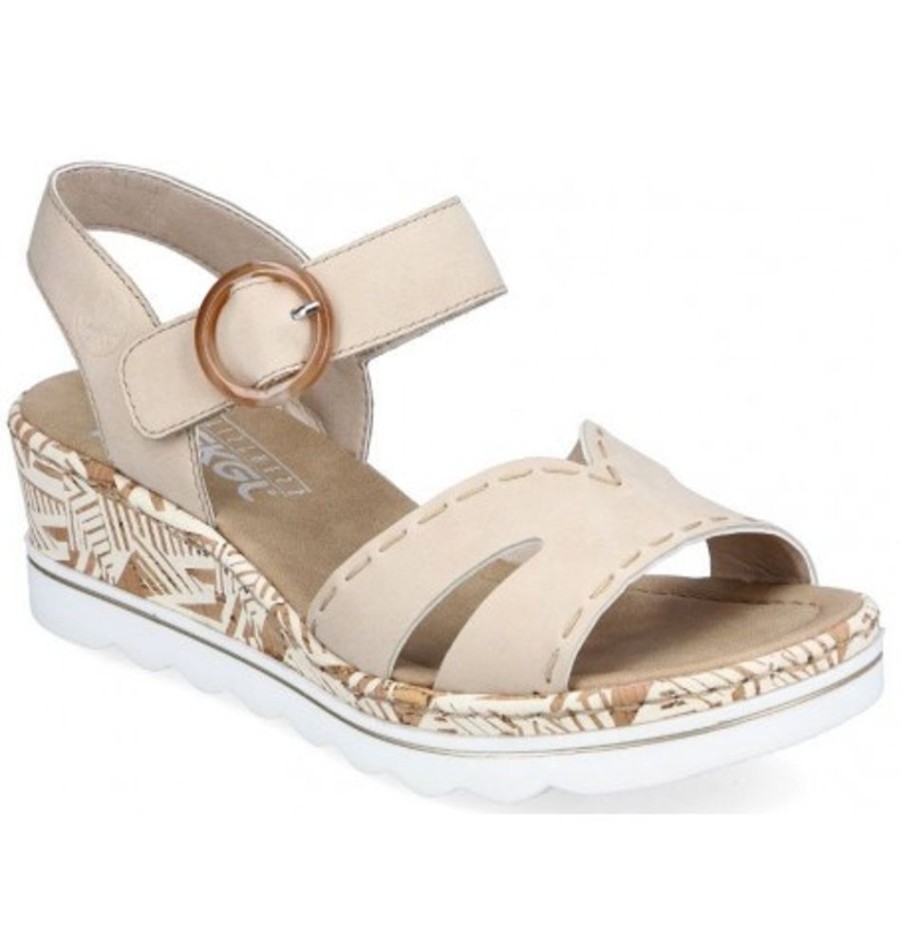 Women'S Shoes Shoesissime Sandals | Rieker 67173-60 Beige