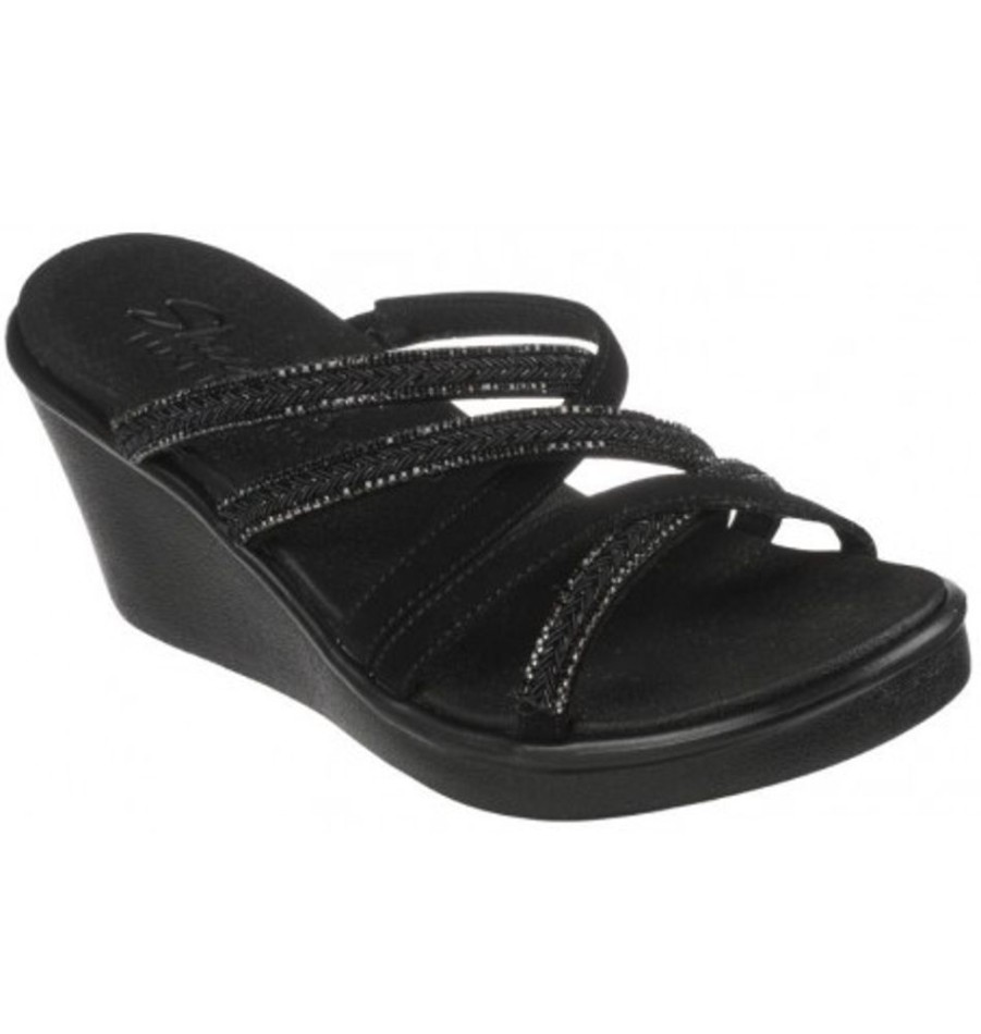 Women'S Shoes Shoesissime Sandals | Skechers Night Out 119149 Black