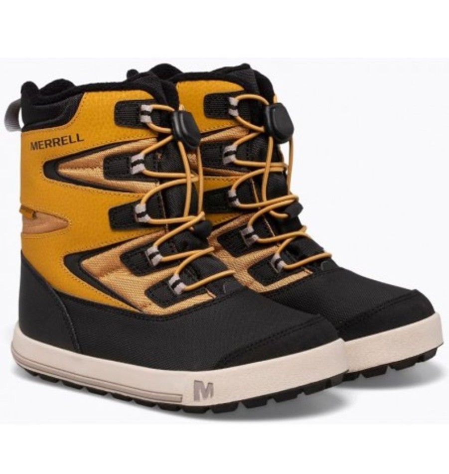 Kids Shoes Shoesissime Winter Boots | Merrell Snow Bank 30 Wtrpf Mk165185 Yellow Orange