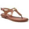 Women'S Shoes Shoesissime Sandals | Michael Kors Mk Plate Thong 40U2Mkfa Brown