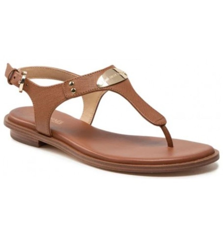 Women'S Shoes Shoesissime Sandals | Michael Kors Mk Plate Thong 40U2Mkfa Brown