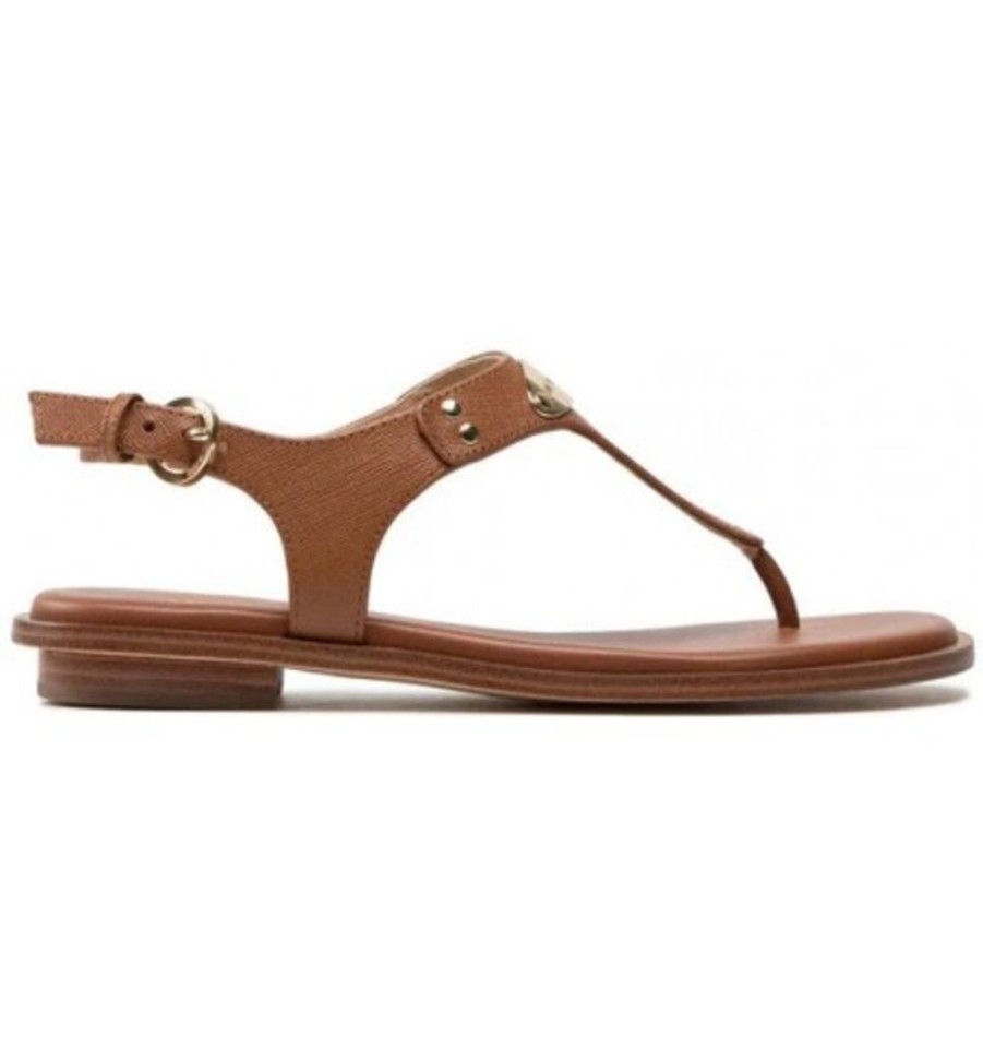 Women'S Shoes Shoesissime Sandals | Michael Kors Mk Plate Thong 40U2Mkfa Brown