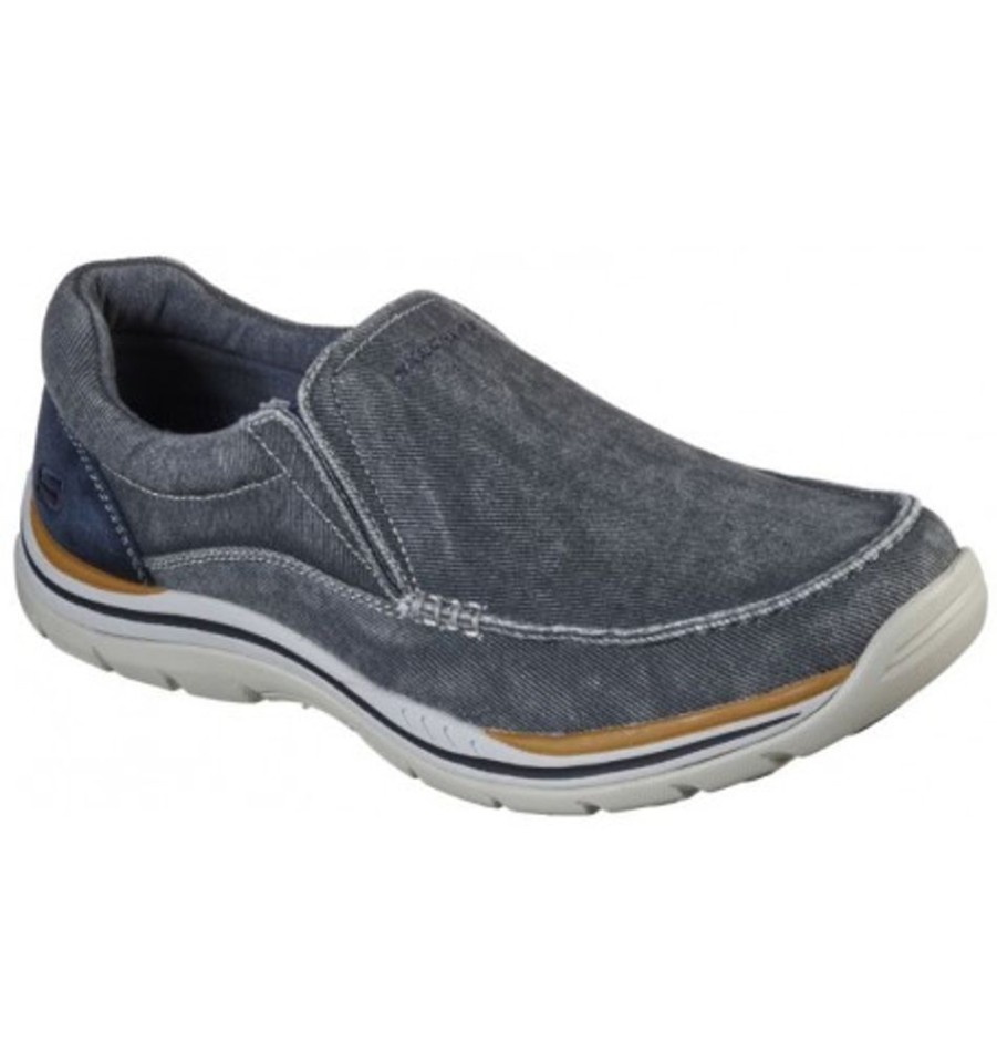 Men'S Shoes Shoesissime Casual Shoes | Skechers Avillo 64109 Blue