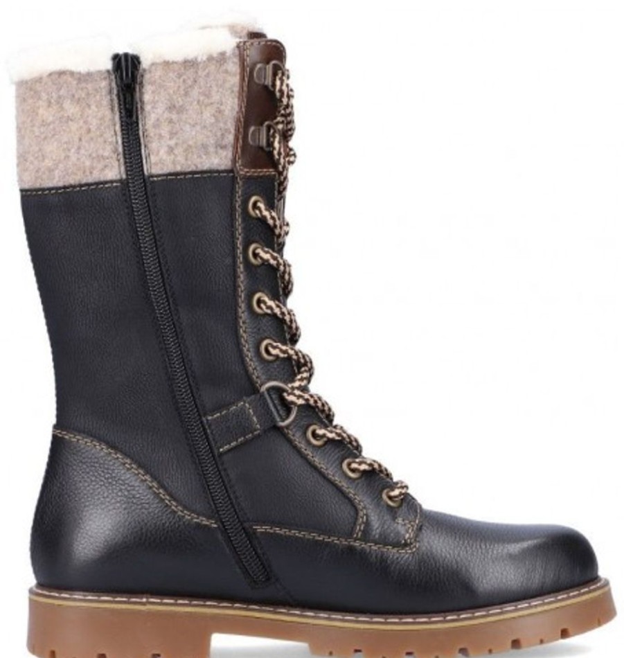 Women'S Shoes Shoesissime Winter Boots | Rieker - Remonte D9379-01 Black