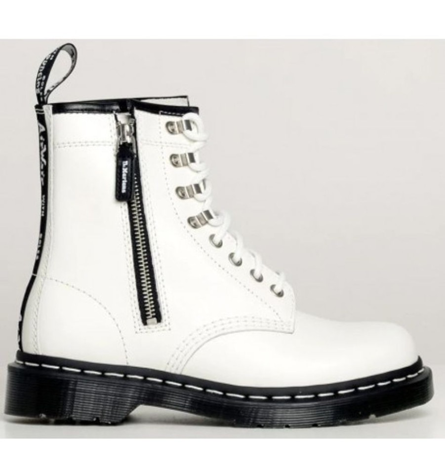 Women'S Shoes Shoesissime Fall Boots | Dr. Martens 1460 Zipped Hdw 27738100 White