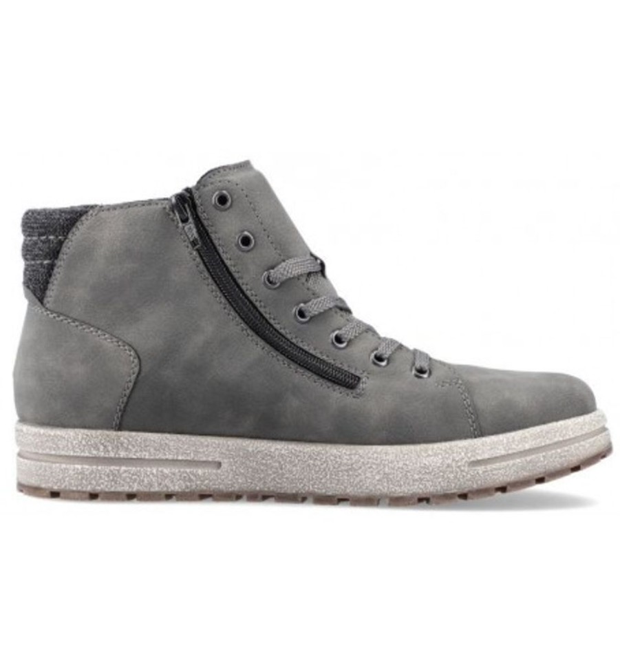 Men'S Shoes Shoesissime Winter Boots | Rieker 30721-45 Silver Grey