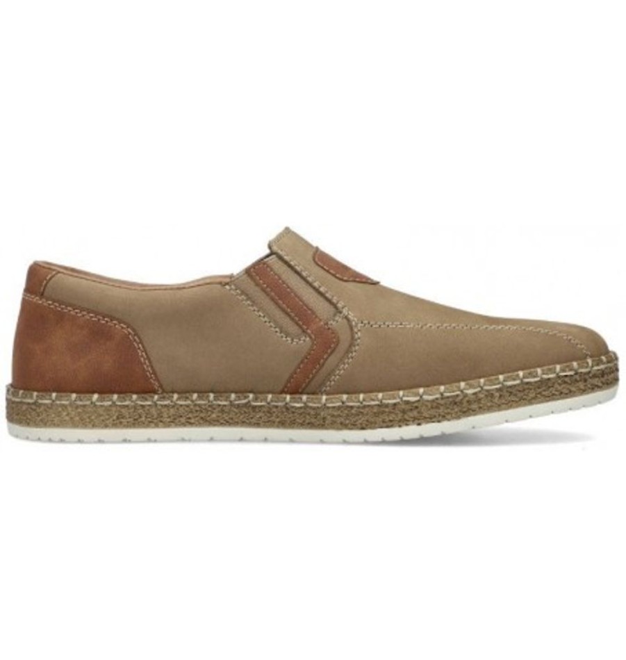 Men'S Shoes Shoesissime Casual Shoes | Rieker B5273-64 Taupe