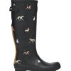 Women'S Shoes Shoesissime Fall Boots | Joules Welly Print Blkdog 214784 Black