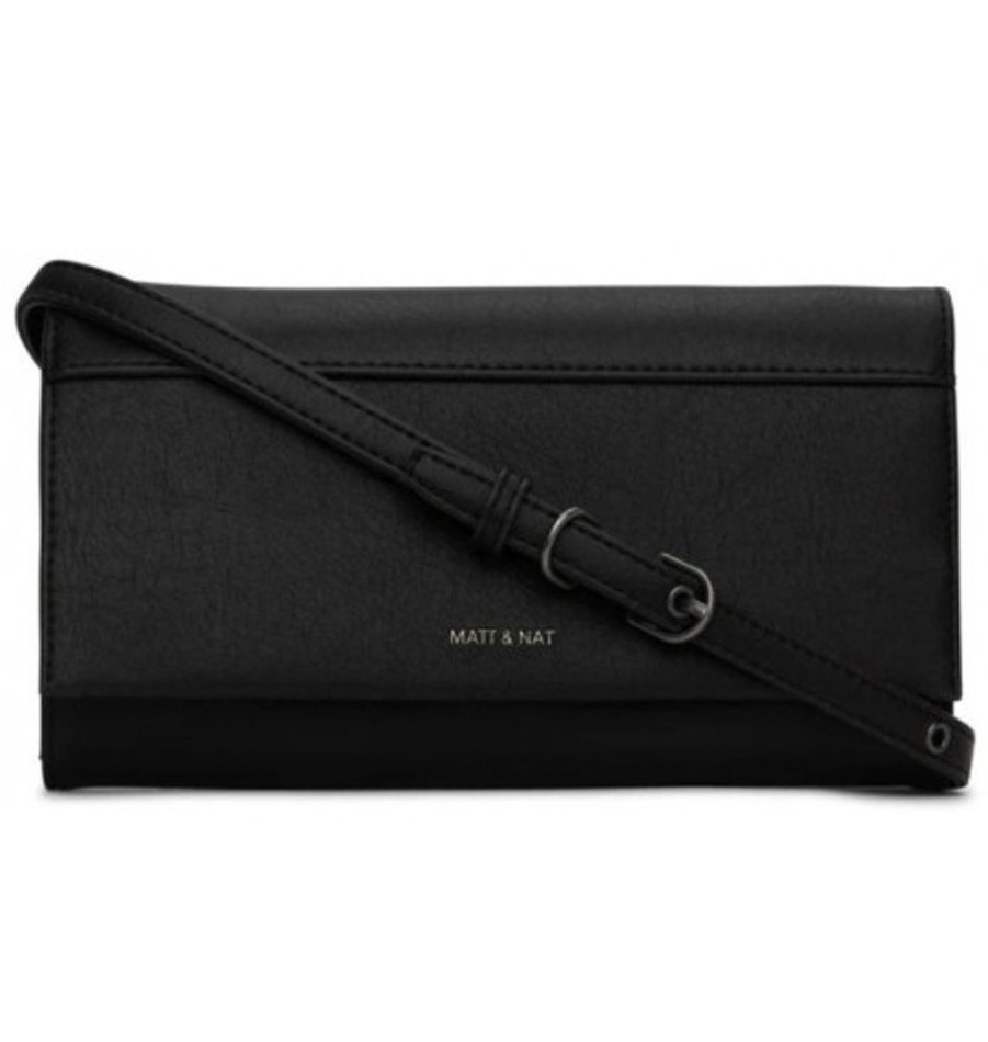 Accessories Shoesissime Wallets | Matt & Nat Lette Vegan Wallet Black