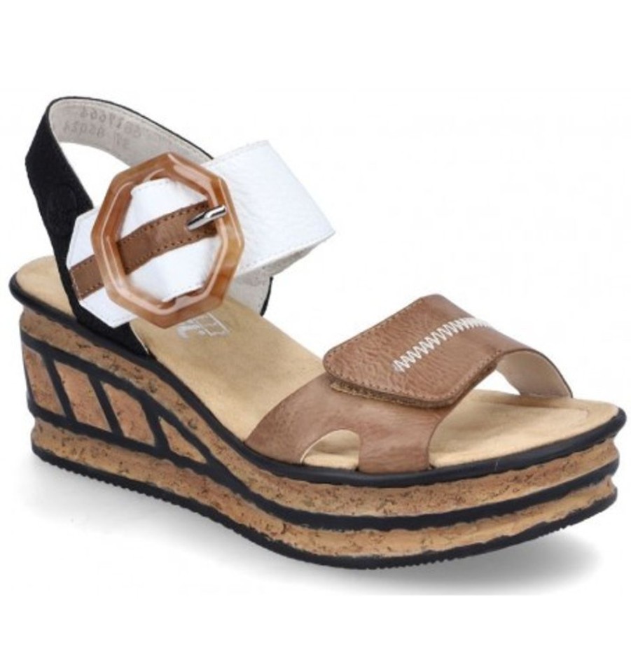 Women'S Shoes Shoesissime Sandals | Rieker 68176-64 Tan