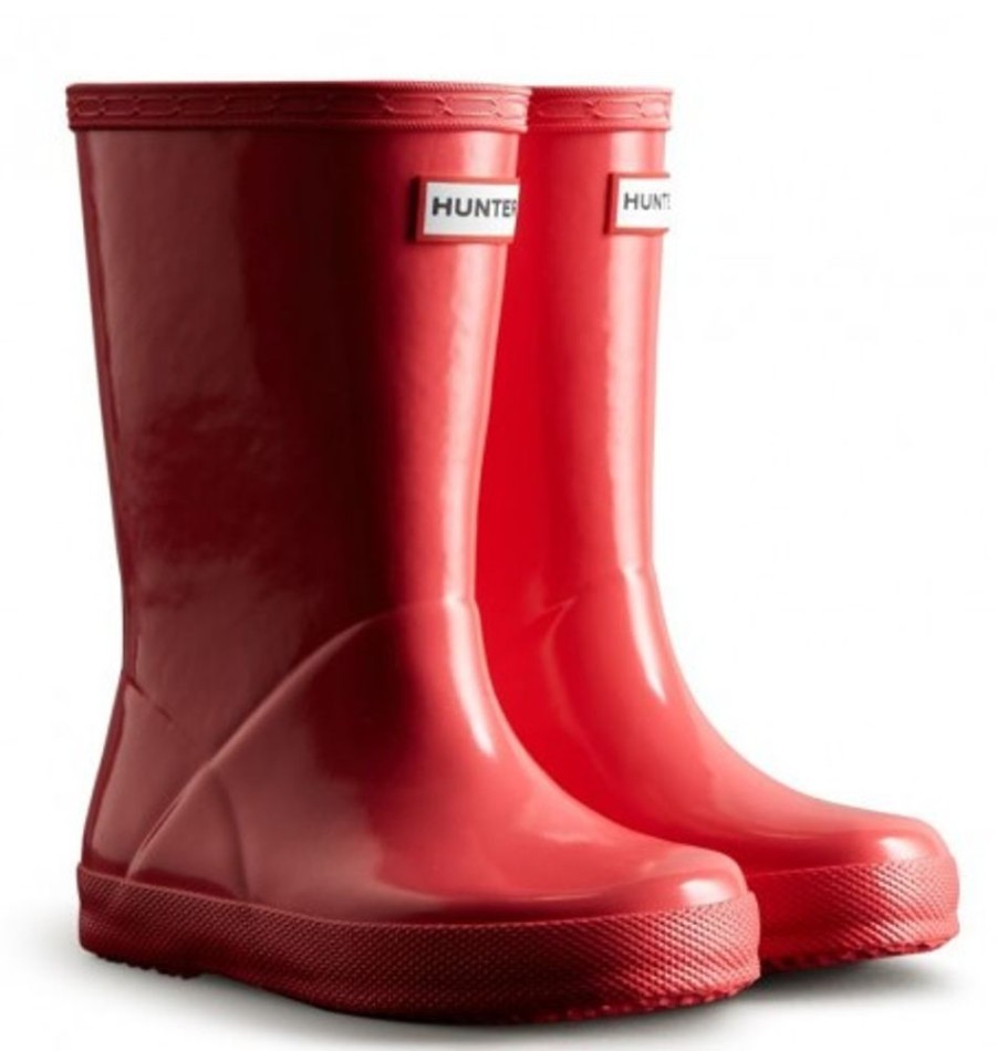 Kids Shoes Shoesissime Rain Boots | Hunter Kids First Classic Gloss Kft5094 Red