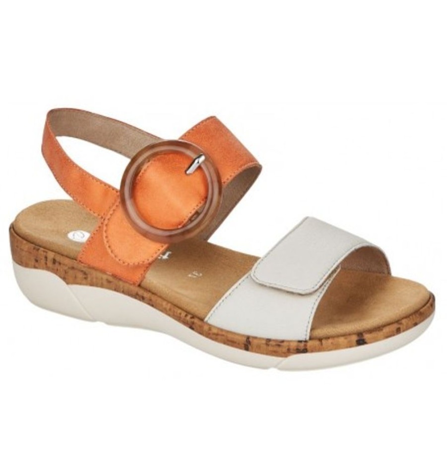 Women'S Shoes Shoesissime Sandals | Rieker - Remonte R6853-38 Yellow Orange