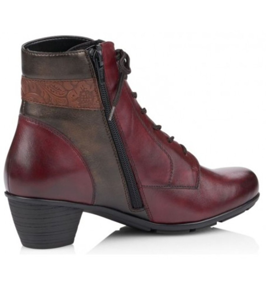 Women'S Shoes Shoesissime Fall Boots | Rieker - Remonte R7570-35 Burgundy