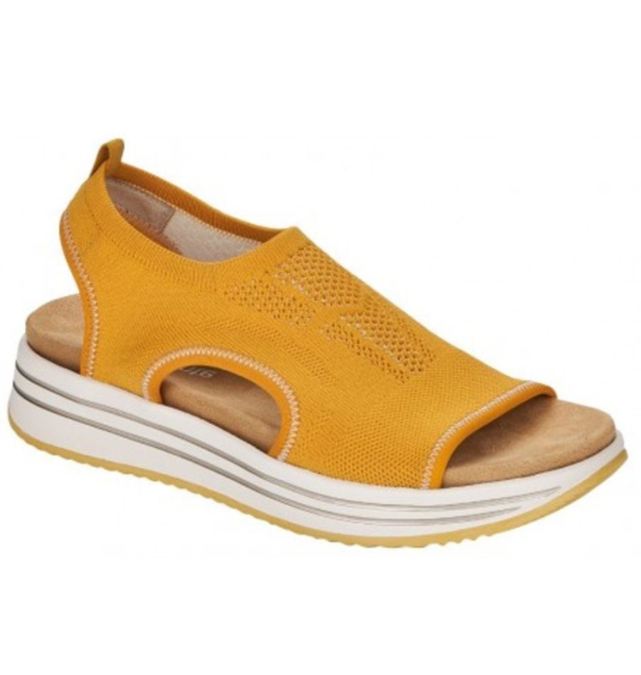 Women'S Shoes Shoesissime Sandals | Rieker - Remonte R2955-68 Yellow Orange