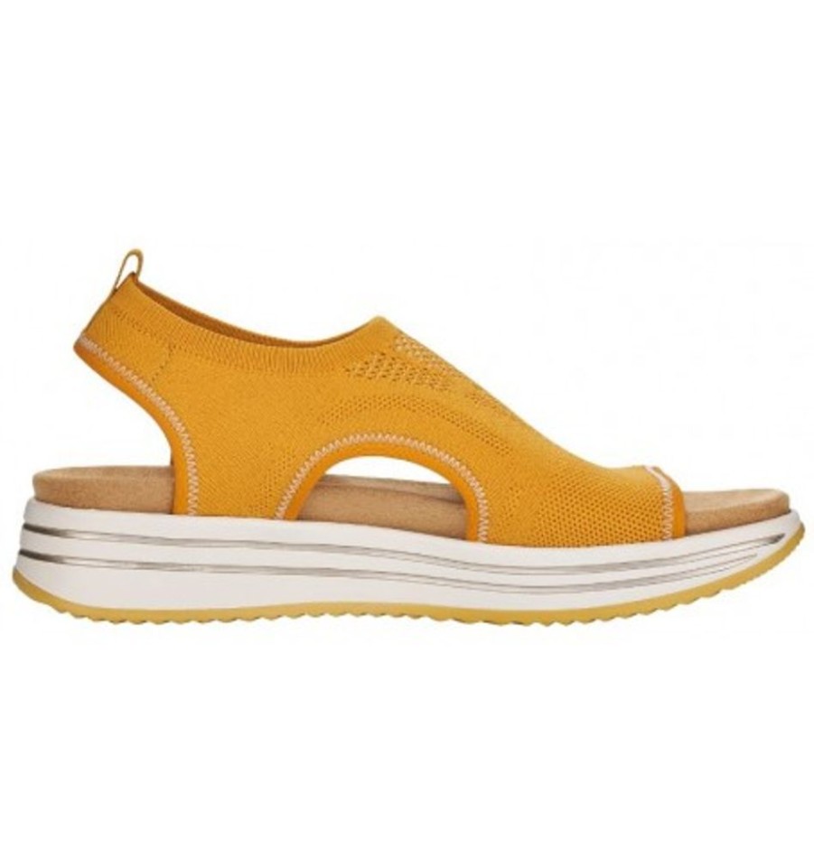 Women'S Shoes Shoesissime Sandals | Rieker - Remonte R2955-68 Yellow Orange