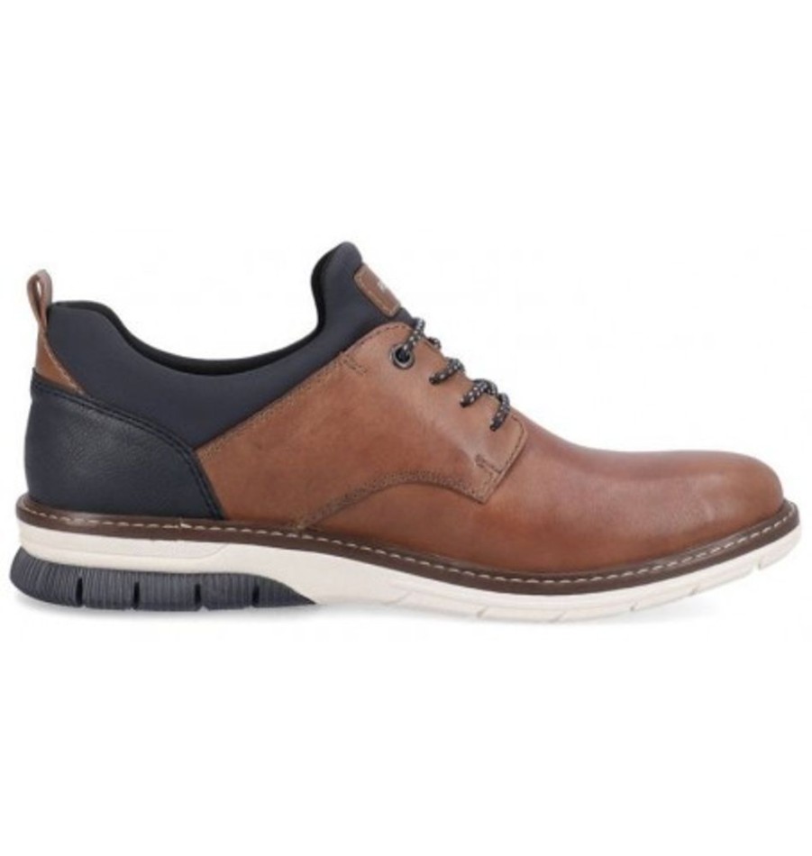 Men'S Shoes Shoesissime Dress Shoes With Laces | Rieker 14454-22 Tan