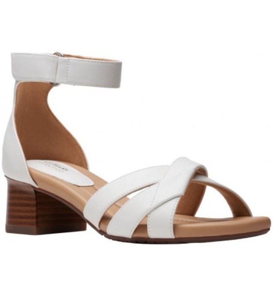 Women'S Shoes Shoesissime Sandals | Clarks Desirae Lily 26171914 White