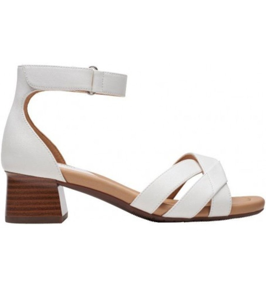 Women'S Shoes Shoesissime Sandals | Clarks Desirae Lily 26171914 White