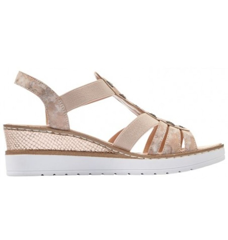 Women'S Shoes Shoesissime Sandals | Rieker V3822 Pink