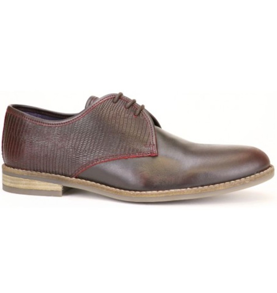 Men'S Shoes Shoesissime Dress Shoes With Laces | Collections Bulle 16C328 Burgundy