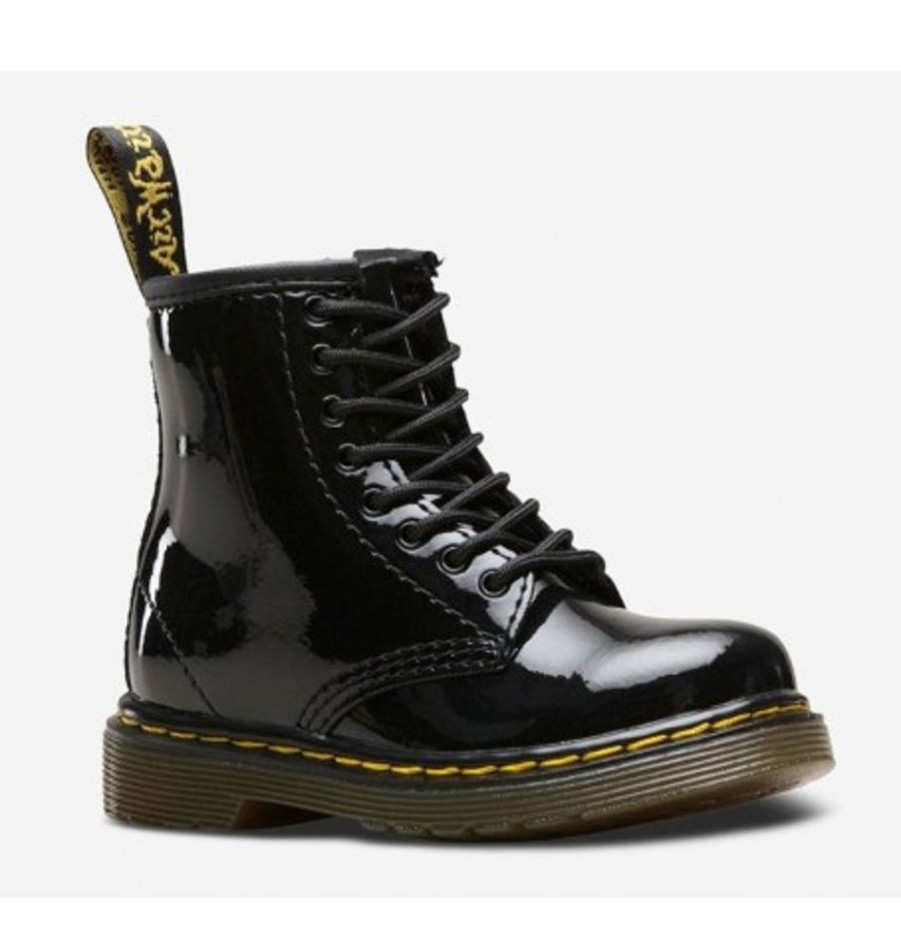 Kids Shoes Shoesissime Fall Boots | Dr. Martens 1460T 15373003 Black Varnish