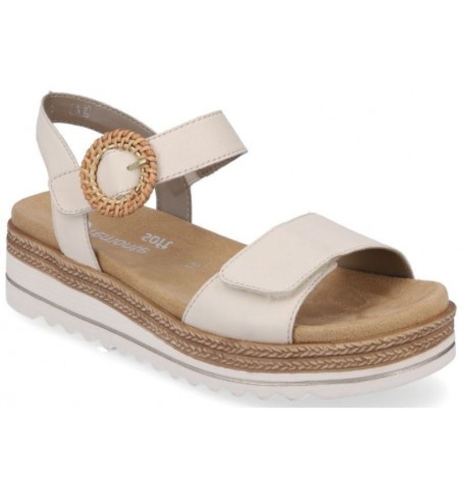 Women'S Shoes Shoesissime Sandals | Rieker - Remonte D0Q52-60 Beige