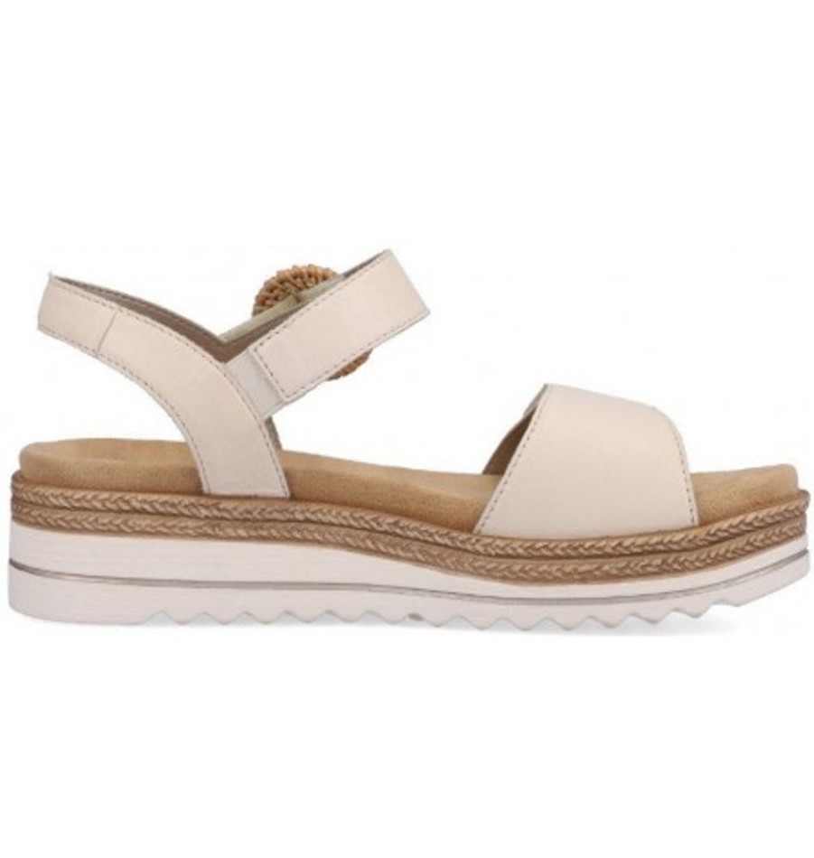 Women'S Shoes Shoesissime Sandals | Rieker - Remonte D0Q52-60 Beige