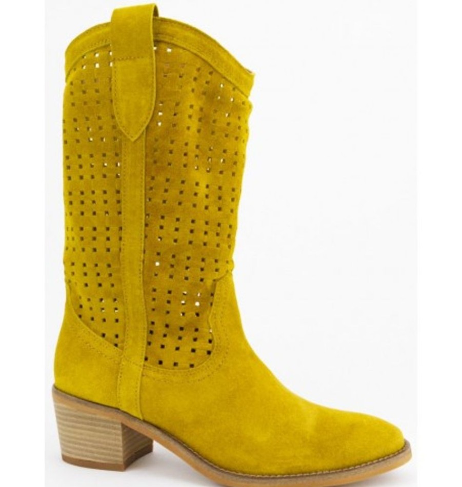 Women'S Shoes Shoesissime Fall Boots | Collections Bulle 784 Yellow Orange