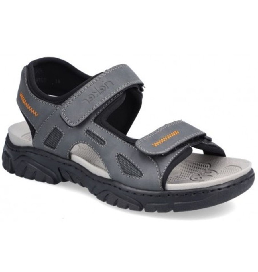 Men'S Shoes Shoesissime Sandals | Rieker 22761-45 Silver Grey