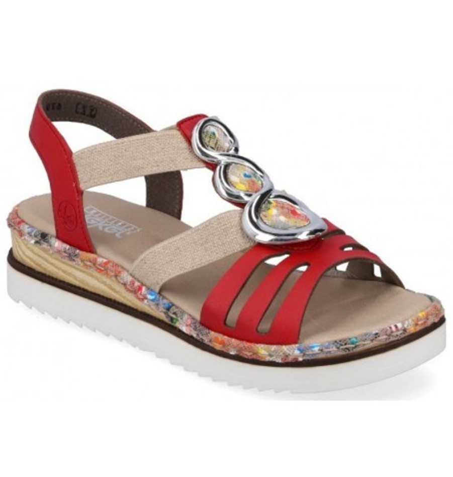 Women'S Shoes Shoesissime Sandals | Rieker 679L4-33 Red