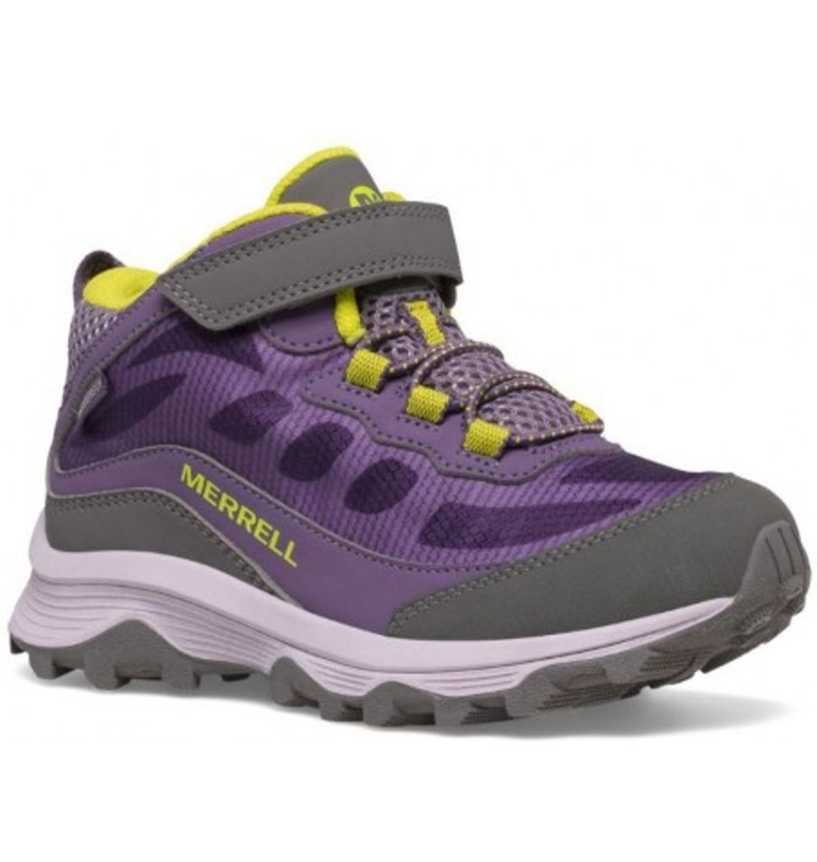 Kids Shoes Shoesissime Fall Boots | Merrell Moab Speed Mid Ac Wp Mk166276 Purple